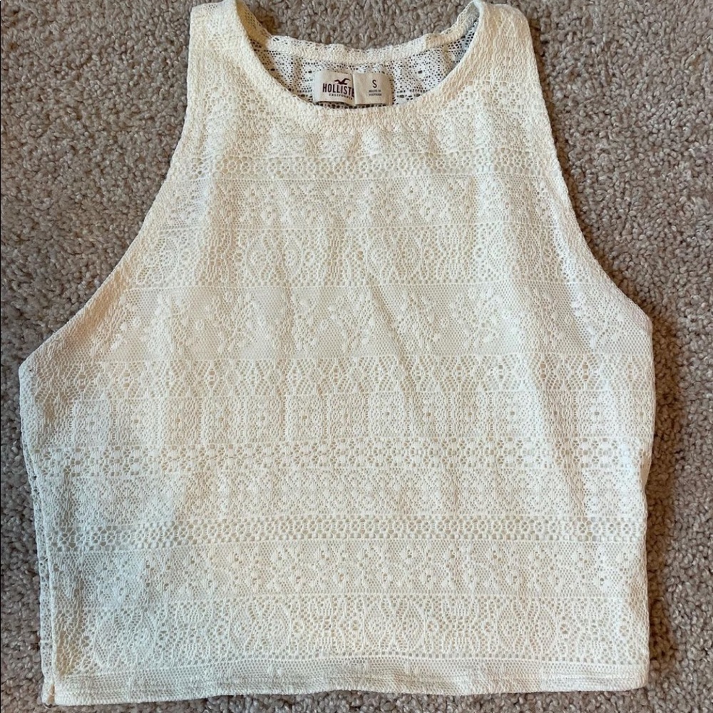 Hollister cream crop top